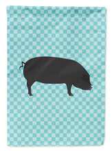 Load image into Gallery viewer, Devon Large Black Pig Blue Check Garden Flag - Outdoor Decorative Yard Flag