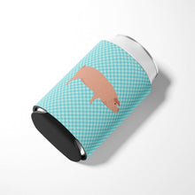 Load image into Gallery viewer, American Landrace Pig Blue Check Can or Bottle Hugger BB8106CC