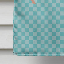 Load image into Gallery viewer, American Landrace Pig Blue Check Flag Canvas House Size BB8106CHF