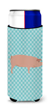 Load image into Gallery viewer, American Landrace Pig Blue Check   Hugger for slim cans