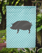 Load image into Gallery viewer, Berkshire Pig Blue Check Garden Flag - Outdoor Decorative Yard Flag