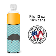 Load image into Gallery viewer, Berkshire Pig Blue Check   Hugger for slim cans