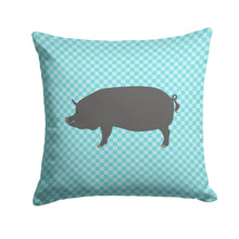 Load image into Gallery viewer, Berkshire Pig Blue Check Throw Pillow - 14x14 Decorative Pillow – Art for Your Home &amp; Patio BB8107PW1414