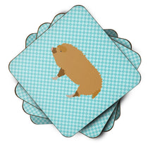 Load image into Gallery viewer, Hungarian Mangalica Pig Blue Check Foam Coaster  BB8108FC