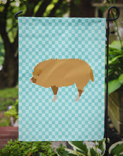 Load image into Gallery viewer, Hungarian Mangalica Pig Blue Check Garden Flag - Outdoor Decorative Yard Flag
