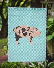 Load image into Gallery viewer, Mini Miniature Pig Blue Check Garden Flag - Outdoor Decorative Yard Flag