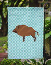 Load image into Gallery viewer, Wild Boar Pig Blue Check Garden Flag - Outdoor Decorative Yard Flag