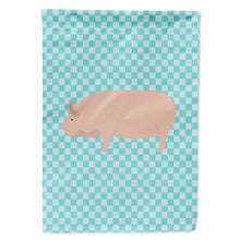 Load image into Gallery viewer, Welsh Pig Blue Check Flag Canvas House Size BB8111CHF