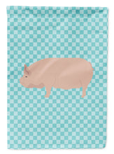 Load image into Gallery viewer, Welsh Pig Blue Check Garden Flag - Outdoor Decorative Yard Flag
