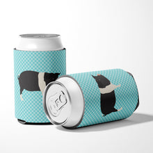Load image into Gallery viewer, Hampshire Pig Blue Check Can or Bottle Hugger BB8113CC