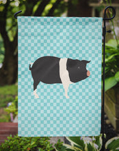 Load image into Gallery viewer, Hampshire Pig Blue Check Garden Flag - Outdoor Decorative Yard Flag