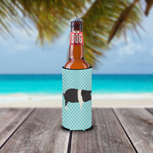 Load image into Gallery viewer, Hampshire Pig Blue Check   Hugger for slim cans