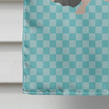 Load image into Gallery viewer, Vietnamese Pot-Bellied Pig Blue Check Flag Canvas House Size BB8115CHF