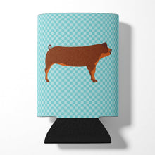 Load image into Gallery viewer, Duroc Pig Blue Check Can or Bottle Hugger BB8116CC