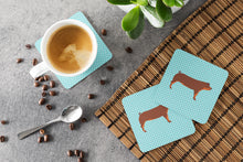 Load image into Gallery viewer, Duroc Pig Blue Check Foam Coaster  BB8116FC