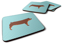 Load image into Gallery viewer, Duroc Pig Blue Check Foam Coaster  BB8116FC