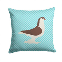 Load image into Gallery viewer, Large Pigeon Blue Check Throw Pillow - 14x14 Decorative Pillow – Art for Your Home &amp; Patio BB8117PW1414