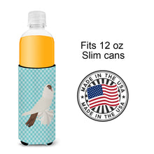 Load image into Gallery viewer, German Helmet Pigeon Blue Check   Hugger for slim cans