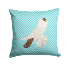 Load image into Gallery viewer, German Helmet Pigeon Blue Check Throw Pillow - 14x14 Decorative Pillow – Art for Your Home &amp; Patio BB8118PW1414