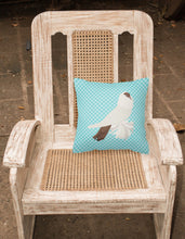 Load image into Gallery viewer, German Helmet Pigeon Blue Check Fabric Decorative Pillow BB8118PW1818