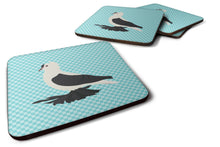 Load image into Gallery viewer, Saxon Fairy Swallow Pigeon Blue Check Foam Coaster  BB8120FC