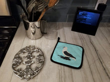 Load image into Gallery viewer, Saxon Fairy Swallow Pigeon Blue Check Pot Holders - Set of 2 - Heat-Resistant Kitchen Essentials BB8120PTHD