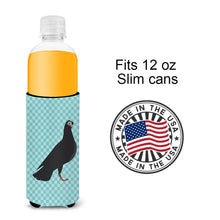 Load image into Gallery viewer, Budapest Highflyer Pigeon Blue Check   Hugger for slim cans