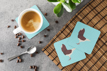 Load image into Gallery viewer, Capuchin Red Pigeon Blue Check Foam Coaster  BB8122FC