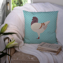 Load image into Gallery viewer, German Modena Pigeon Blue Check Throw Pillow - 14x14 Decorative Pillow – Art for Your Home &amp; Patio BB8123PW1414