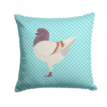 Load image into Gallery viewer, German Modena Pigeon Blue Check Throw Pillow - 14x14 Decorative Pillow – Art for Your Home &amp; Patio BB8123PW1414