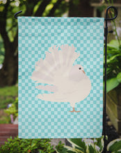 Load image into Gallery viewer, Silver Fantail Pigeon Blue Check Garden Flag - Outdoor Decorative Yard Flag