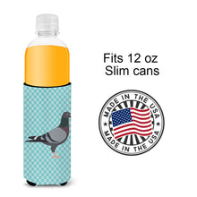 Load image into Gallery viewer, Racing Pigeon Blue Check   Hugger for slim cans