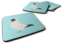 Load image into Gallery viewer, Nun Pigeon Blue Check Foam Coaster  BB8126FC