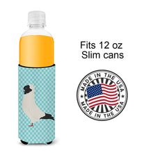 Load image into Gallery viewer, Nun Pigeon Blue Check   Hugger for slim cans