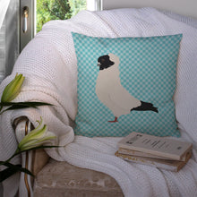 Load image into Gallery viewer, Nun Pigeon Blue Check Throw Pillow - 14x14 Decorative Pillow – Art for Your Home &amp; Patio BB8126PW1414