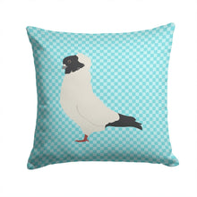 Load image into Gallery viewer, Nun Pigeon Blue Check Throw Pillow - 14x14 Decorative Pillow – Art for Your Home &amp; Patio BB8126PW1414