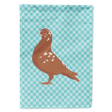 Load image into Gallery viewer, African Owl Pigeon Blue Check Flag Canvas House Size BB8127CHF