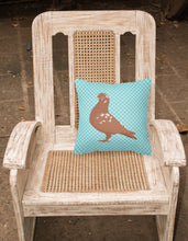 Load image into Gallery viewer, African Owl Pigeon Blue Check Fabric Decorative Pillow BB8127PW1818