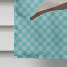 Load image into Gallery viewer, English Pouter Pigeon Blue Check Flag Canvas House Size BB8128CHF