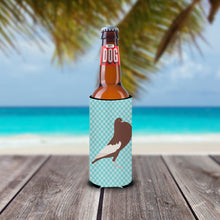 Load image into Gallery viewer, English Pouter Pigeon Blue Check   Hugger for slim cans
