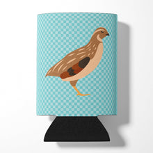 Load image into Gallery viewer, Golden Phoenix Quail Blue Check Can or Bottle Hugger BB8129CC