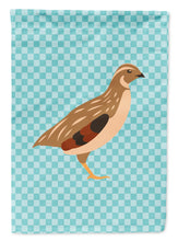 Load image into Gallery viewer, Golden Phoenix Quail Blue Check Garden Flag - Outdoor Decorative Yard Flag