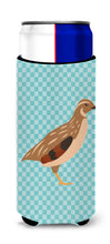 Load image into Gallery viewer, Golden Phoenix Quail Blue Check   Hugger for slim cans
