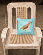 Load image into Gallery viewer, Golden Phoenix Quail Blue Check Fabric Decorative Pillow BB8129PW1818