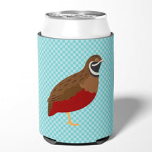 Load image into Gallery viewer, Chinese Painted or King Quail Blue Check Can or Bottle Hugger BB8130CC
