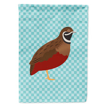 Load image into Gallery viewer, Chinese Painted or King Quail Blue Check Flag Canvas House Size BB8130CHF