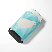 Load image into Gallery viewer, Texas Quail Blue Check Can or Bottle Hugger BB8131CC