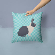 Load image into Gallery viewer, Dutch Rabbit Blue Check Throw Pillow - 14x14 Decorative Pillow – Art for Your Home &amp; Patio BB8132PW1414