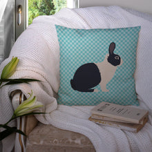 Load image into Gallery viewer, Dutch Rabbit Blue Check Throw Pillow - 14x14 Decorative Pillow – Art for Your Home &amp; Patio BB8132PW1414