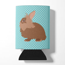 Load image into Gallery viewer, Lionhead Rabbit Blue Check Can or Bottle Hugger BB8134CC